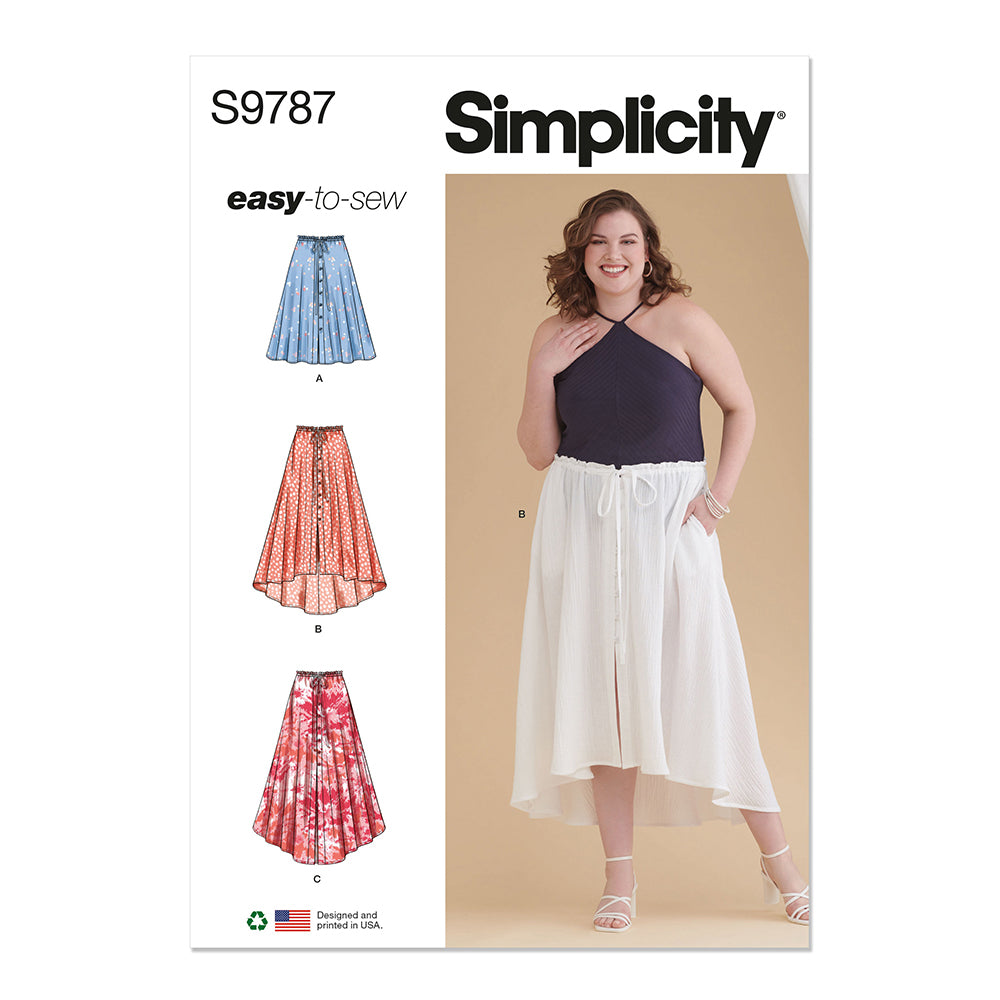 SIMPLICITY S9787 Women’s Skirt With Hemline Variations