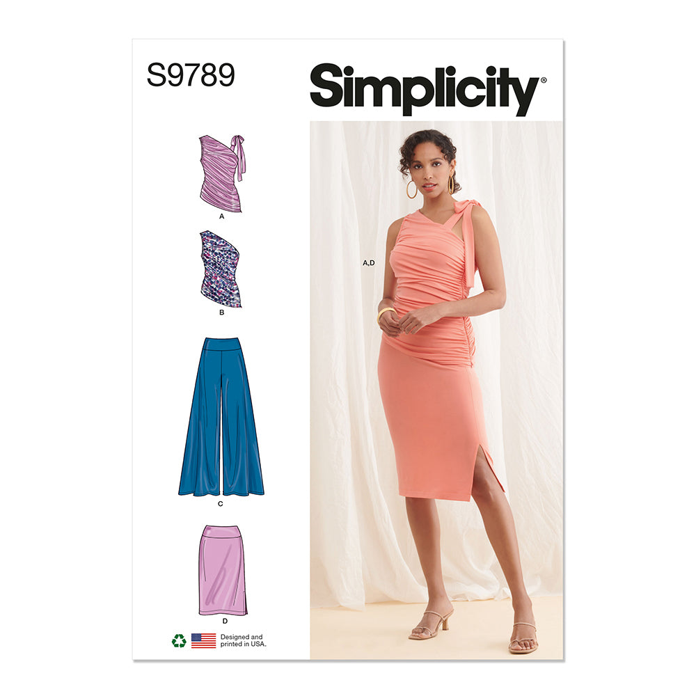 SIMPLICITY S9789 Misses' Knit Top, Pants And Skirt