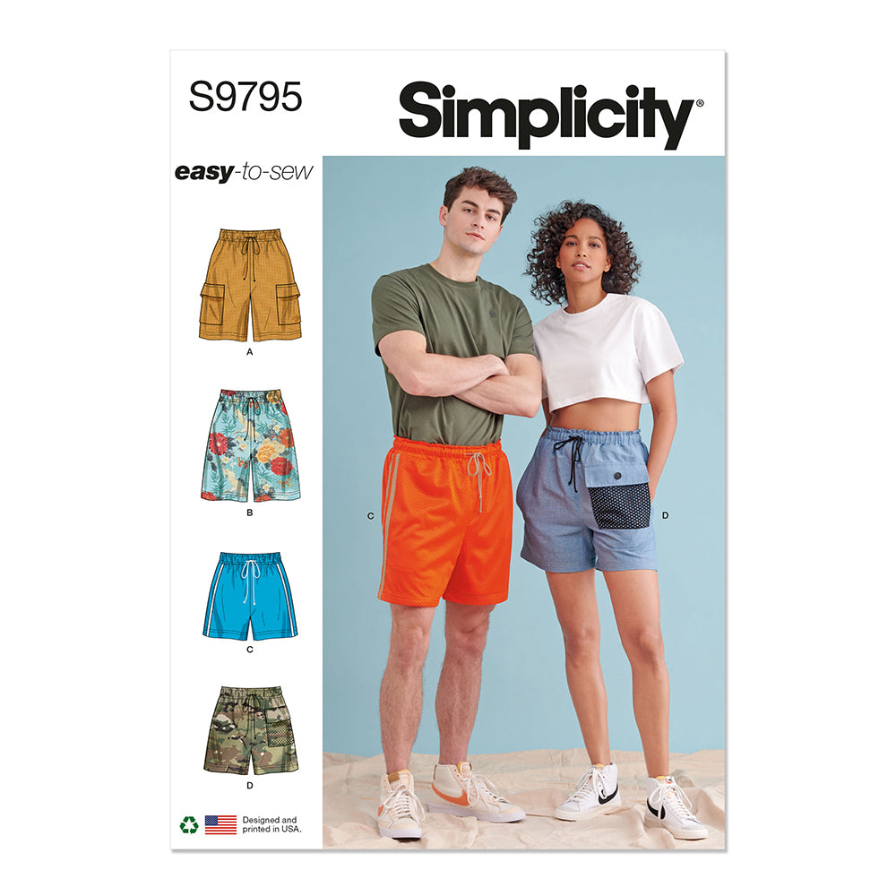 SIMPLICITY S9795 Unisex Shorts