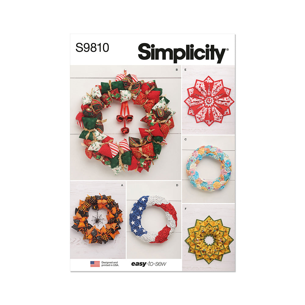 SIMPLICITY S9810 Seasonal Wreaths