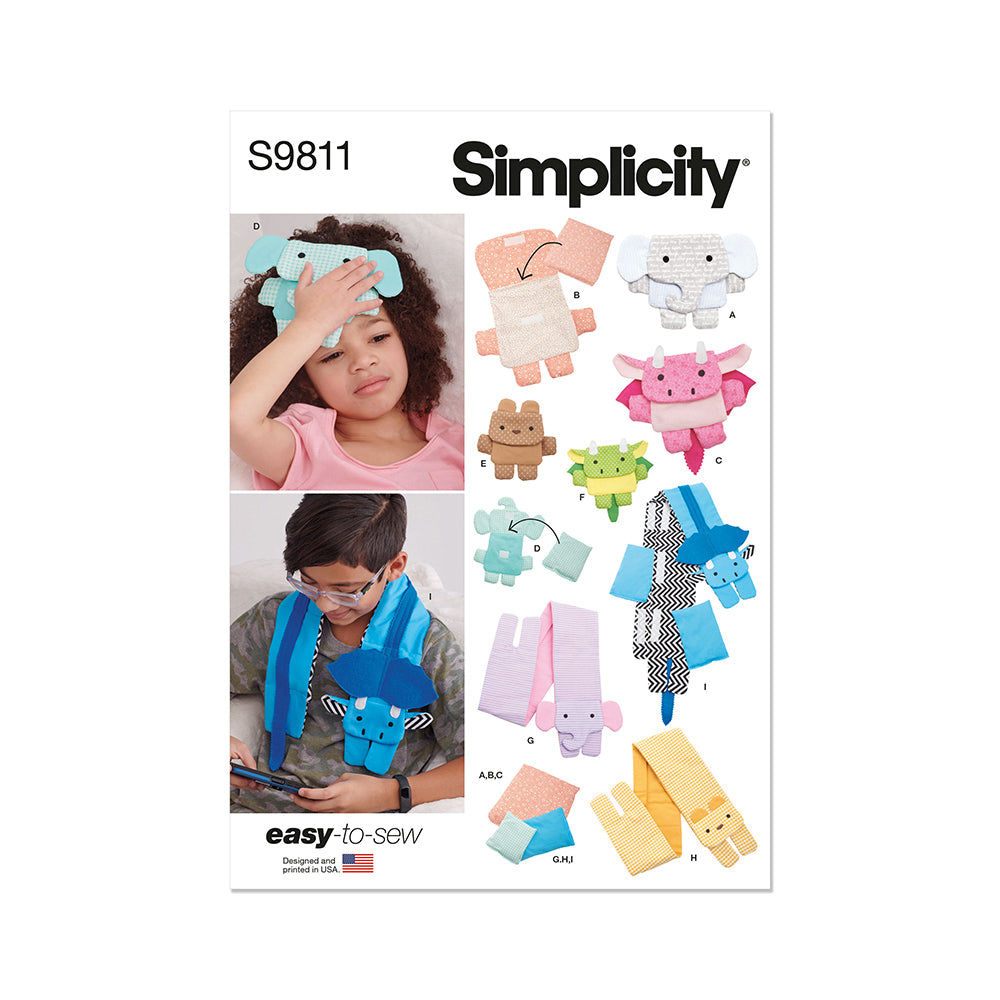 SIMPLICITY S9811 Children’s Warm Or Cool Packs And Covers