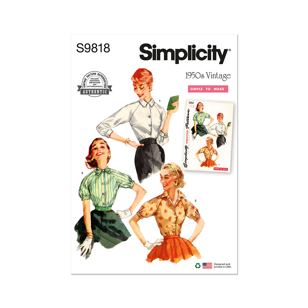 SIMPLICITY S9818R5 Misses' Blouses