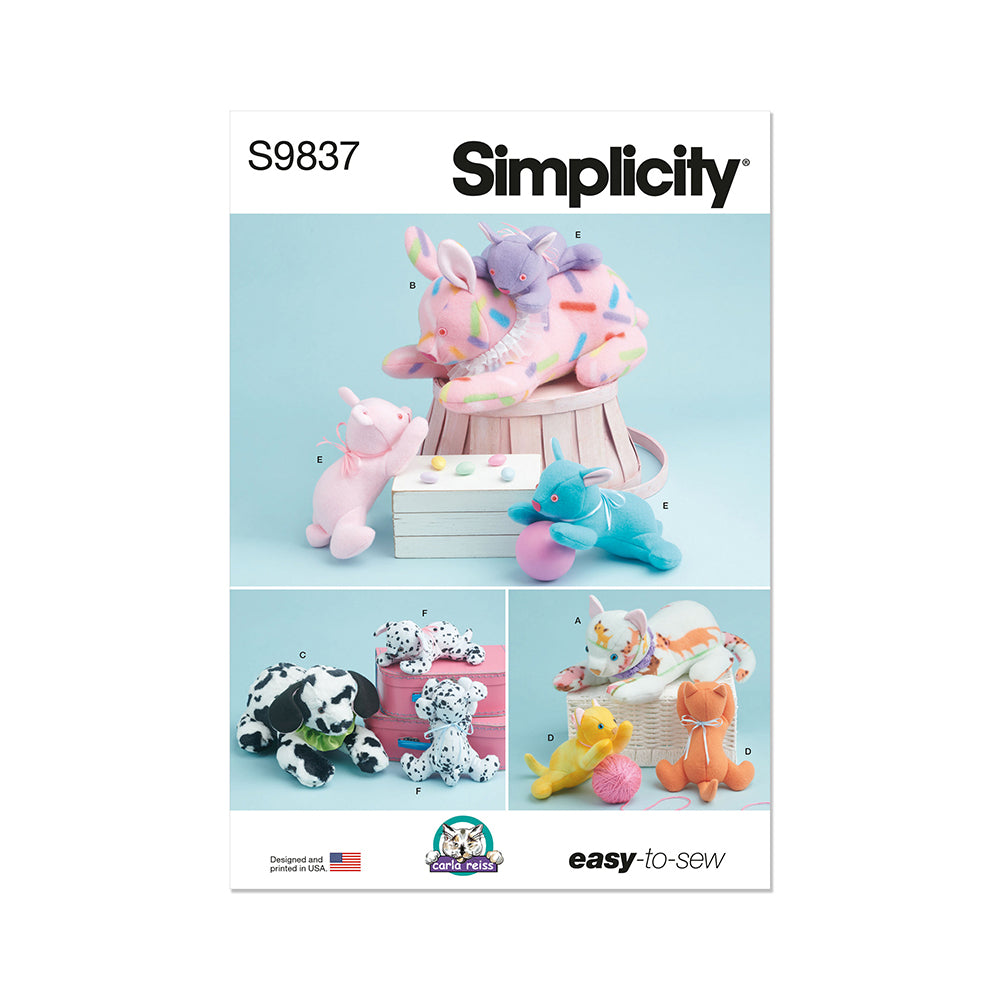 SIMPLICITY S9837 Plush Animal