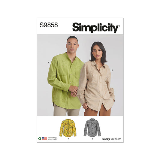 SIMPLICITY S9858 Unisex Shirts