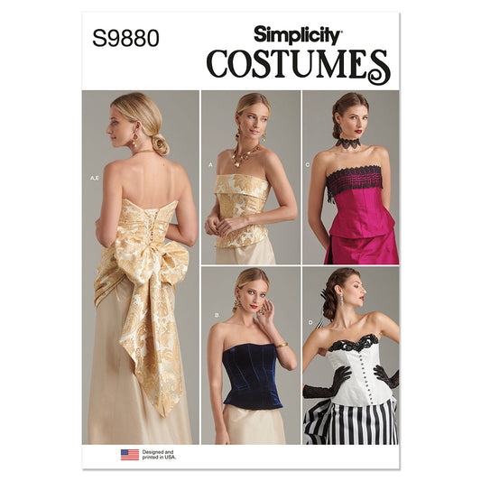 SIMPLICITY S9880 Misses' Corsets And Sash