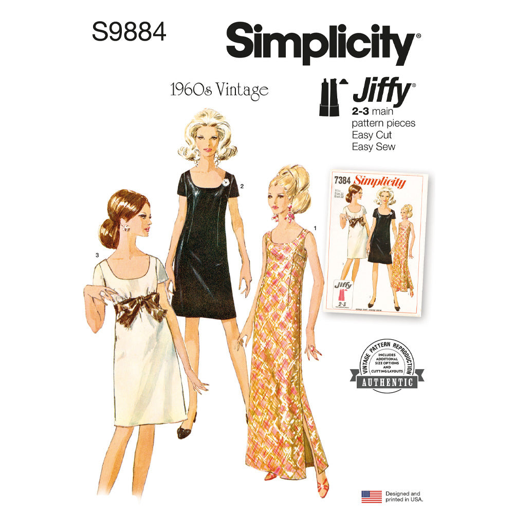SIMPLICITY S9884 Misses' Dress In Two Lengths