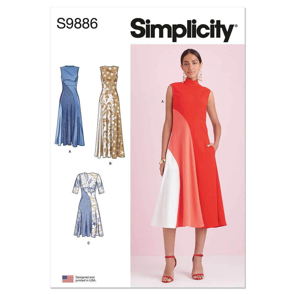 SIMPLICITY S9886 Misses' Dress With Length Variations