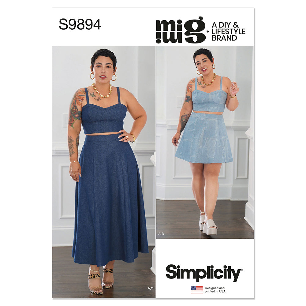 SIMPLICITY S9894 Misses' And Women'S Top And Skirt In Two Lengths