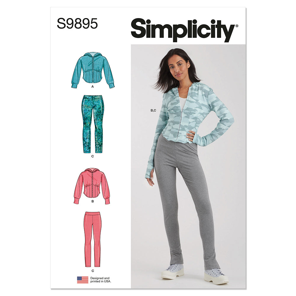 SIMPLICITY S9895 Misses' And Women's Jacket And Knit Leggings