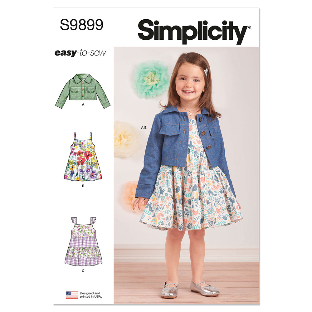 SIMPLICITY S9899 Toddlers' Jacket And Dresses