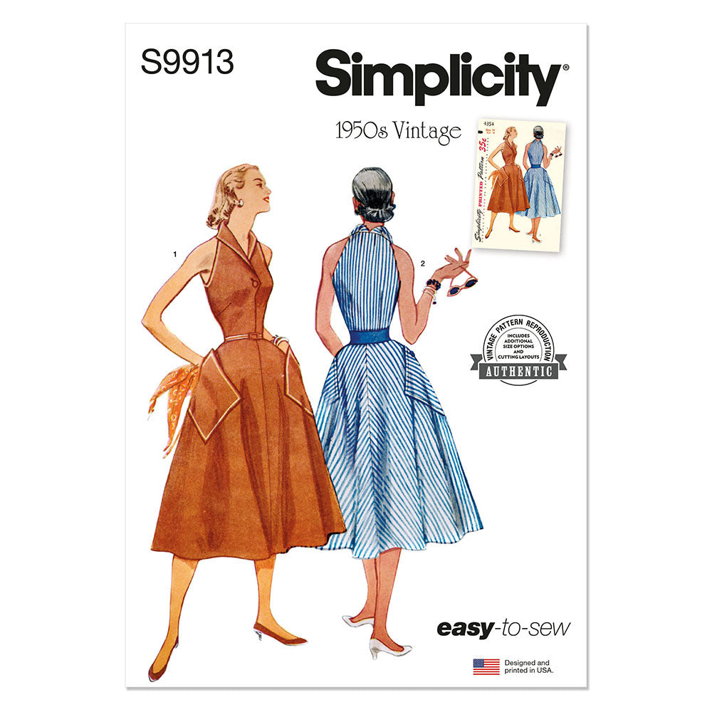 SIMPLICITY VINTAGE S9913 Misses' Dress