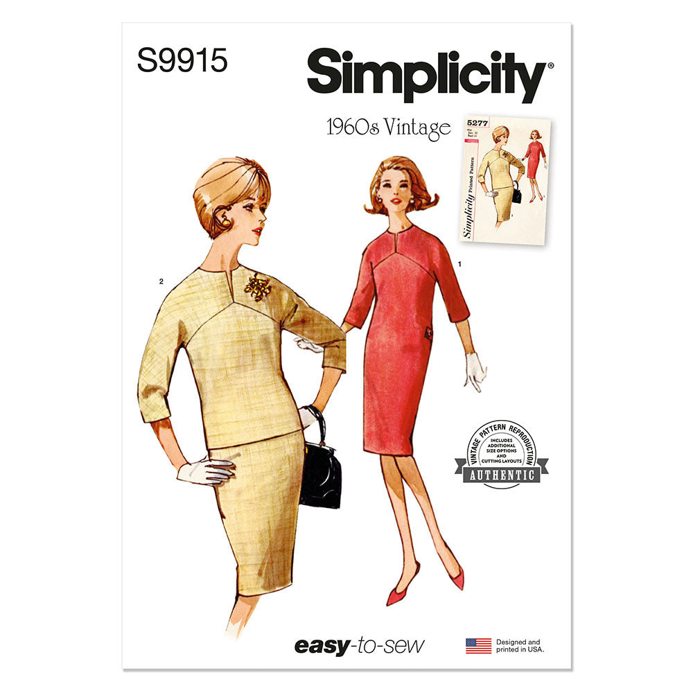 SIMPLICITY VINTAGE S9915 Misses' Dresses