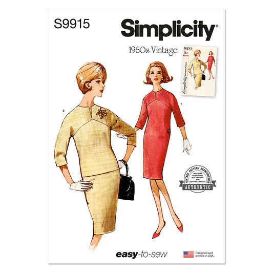 SIMPLICITY VINTAGE S9915 Misses' Dresses