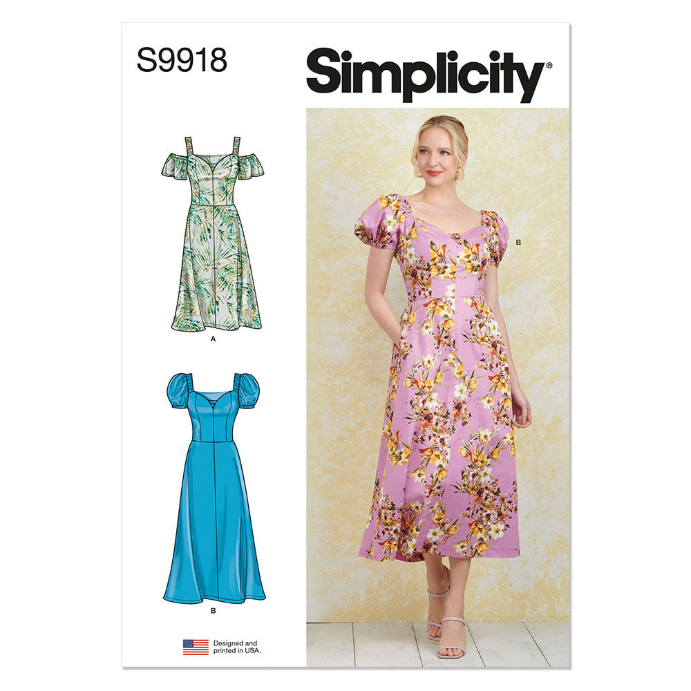 SIMPLICITY S9918 Misses' Dress With Sleeve And Length Variations