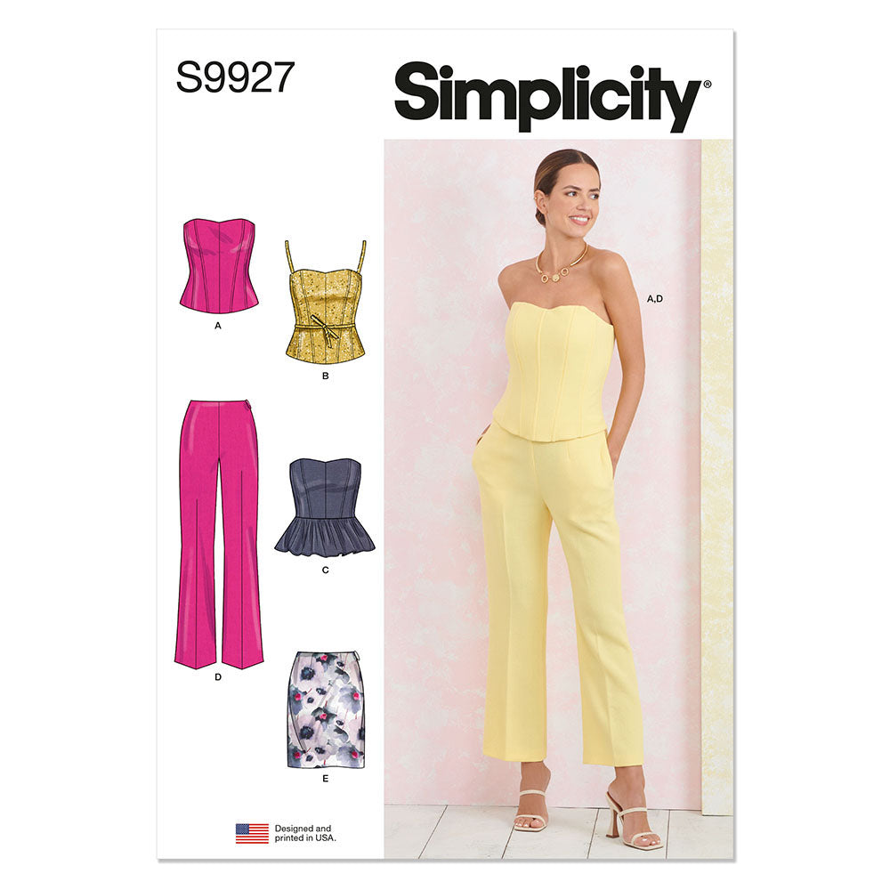 SIMPLICITY  S9927 Misses' Corsets, Pants and Skirt