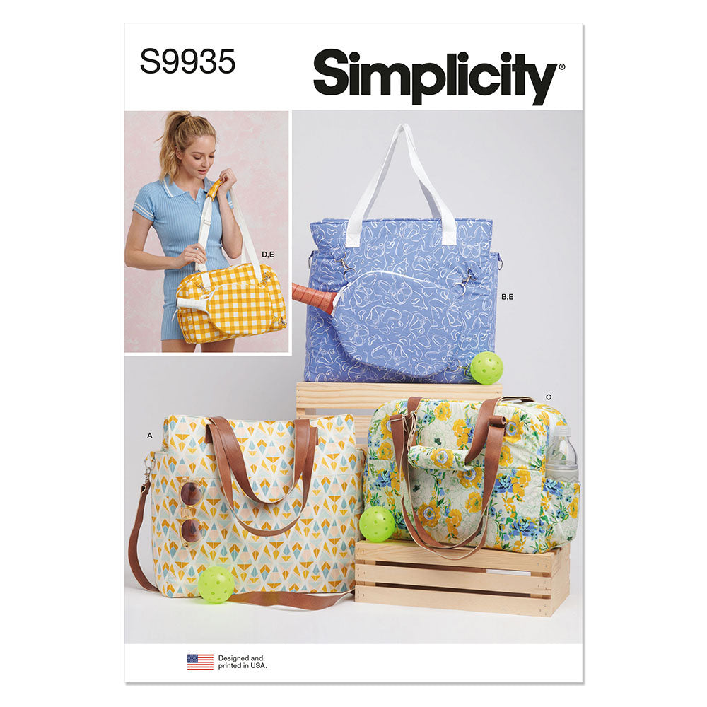 SIMPLICITY  S9935 Totes and Pickleball Paddle Cover