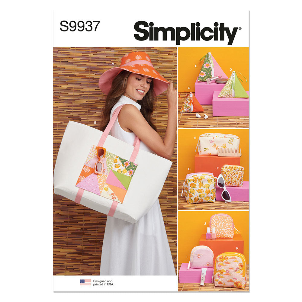 SIMPLICITY  S9937 Hat, Tote Bag and Zipper Cases