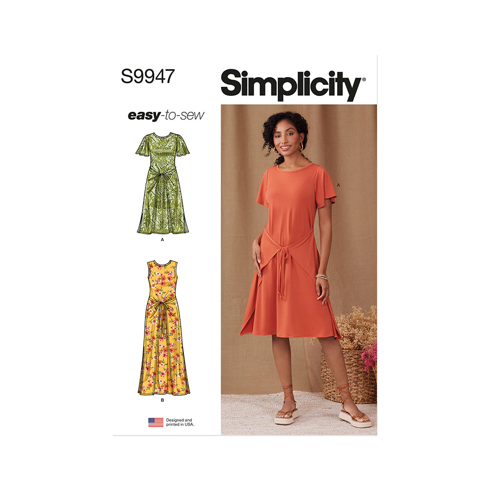 SIMPLICITY S9947 Misses' Knit Dress With Sleeve And Length Variations