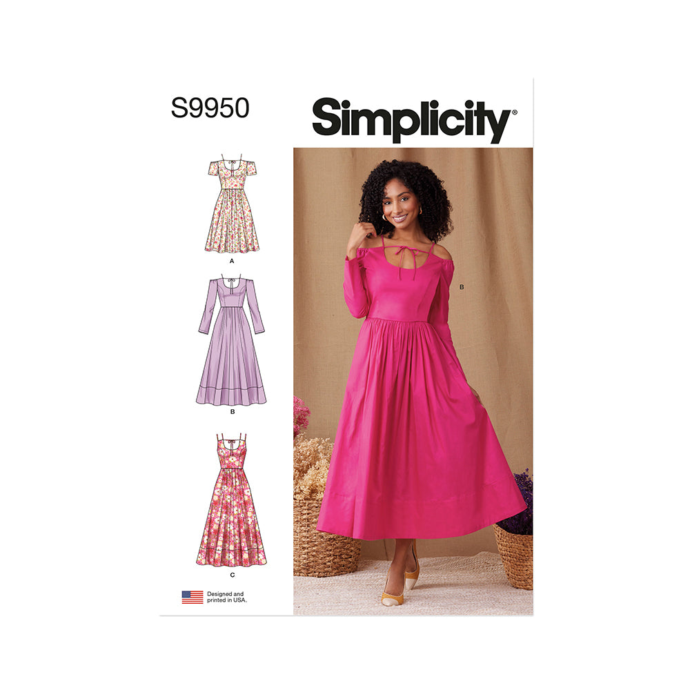 SIMPLICITY S9950 Misses' Dress with Sleeve and Length Variations
