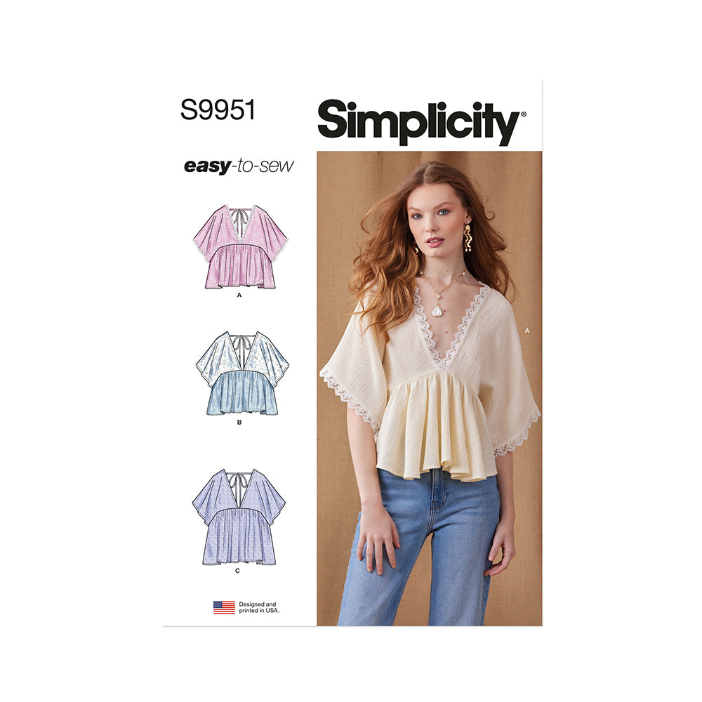 SIMPLICITY S9951 Misses' Top In Two Lengths