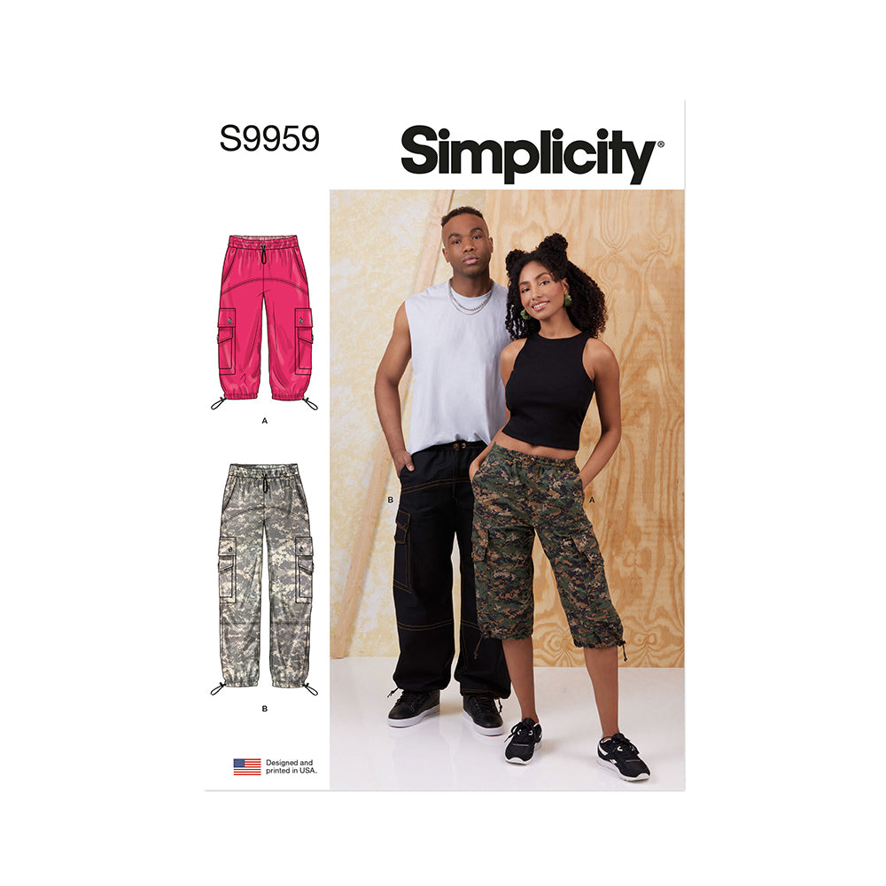 SIMPLICITY S9959 Unisex Cargo Pants
