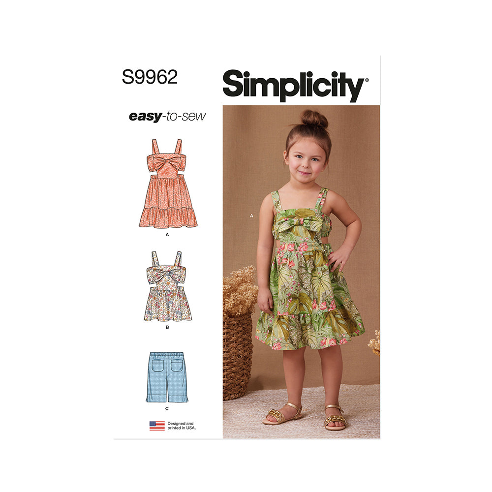 SIMPLICITY S9962 Children'S Dress, Top And Shorts