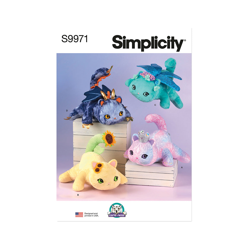 SIMPLICITY S9971 Plush Kitties by Carla Reiss Design