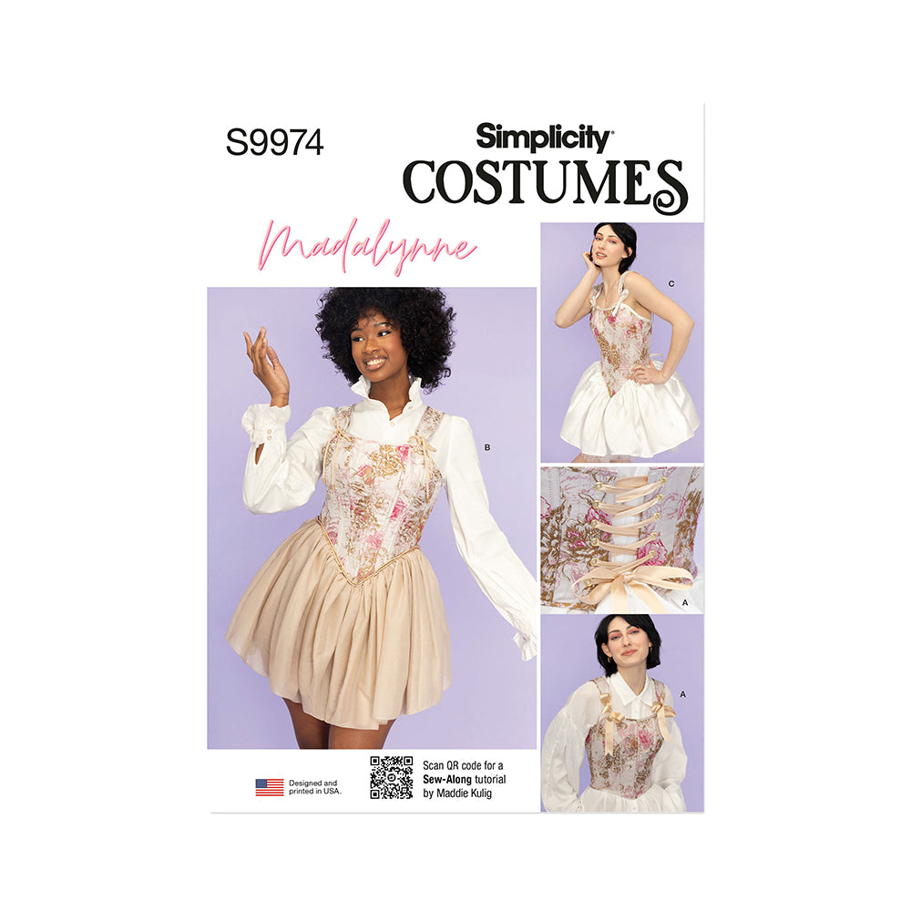 SIMPLICITY S9974 Misses' Corsets by Madalynne Intimates
