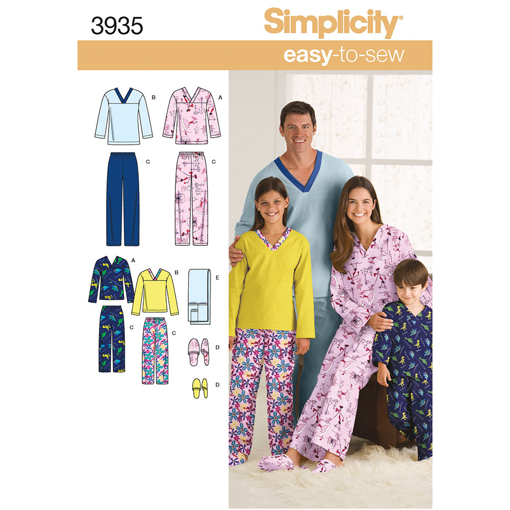 SIMPLICITY 3935 Unisex Sleepwear
