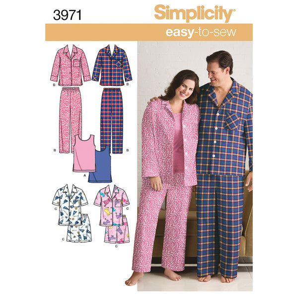 SIMPLICITY 3971 Unisex Sleepwear