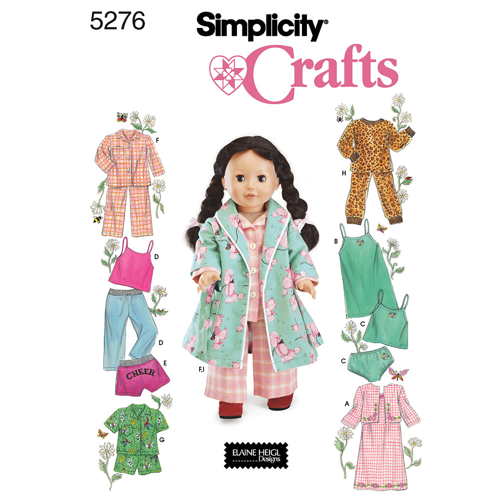 SIMPLICITY 5276 Doll Clothes