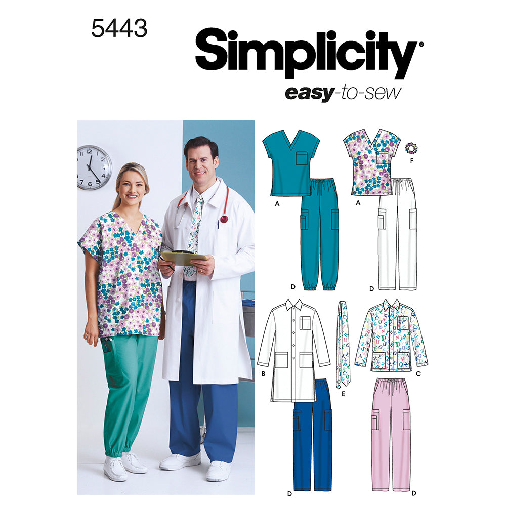 SIMPLICITY 5443 Unisex Scrubs