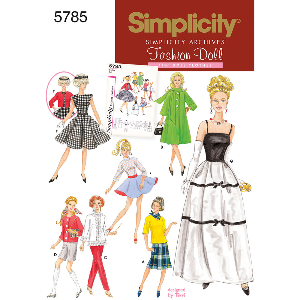SIMPLICITY 5785 Doll Clothes