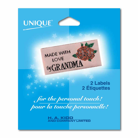 UNIQUE Woven Label – Made With Love by Grandma
