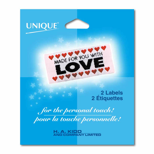 UNIQUE Woven Label – Made For You With Love