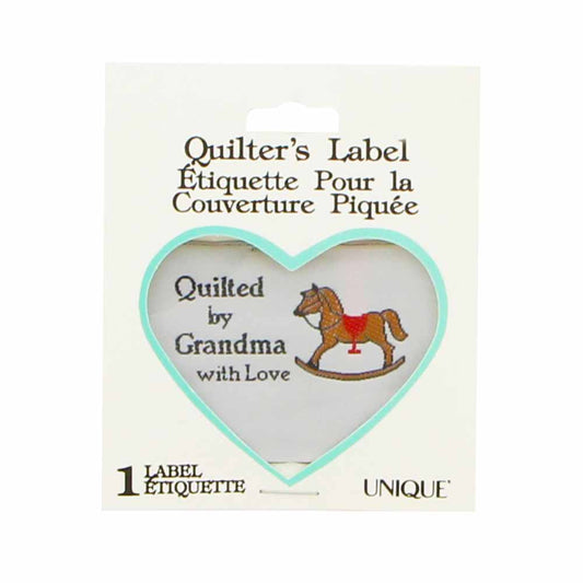 UNIQUE Love Label – Quilted by Grandma with Love