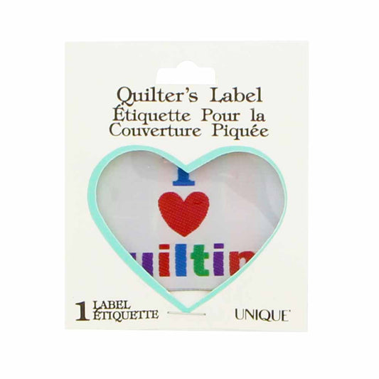 UNIQUE Woven Label – I LOVE Quilting
