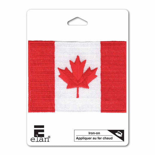 ELAN Iron‑On Motif – Canadian Flag (Large) – 82 mm – Red/White