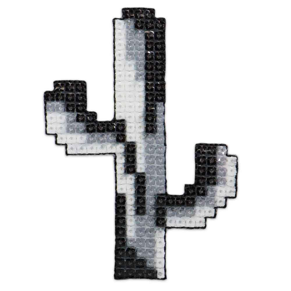 ELAN Motif - Pixelated Grey Cactus
