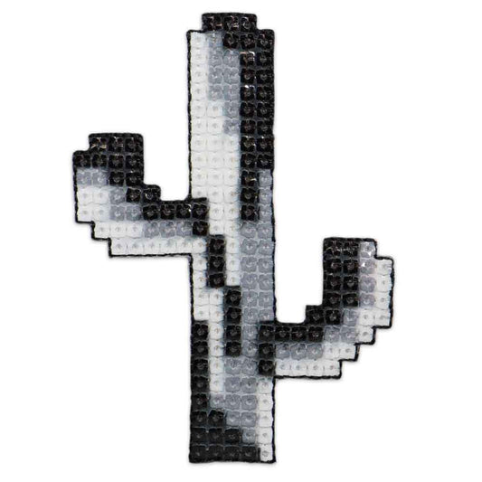 ELAN Motif - Pixelated Grey Cactus
