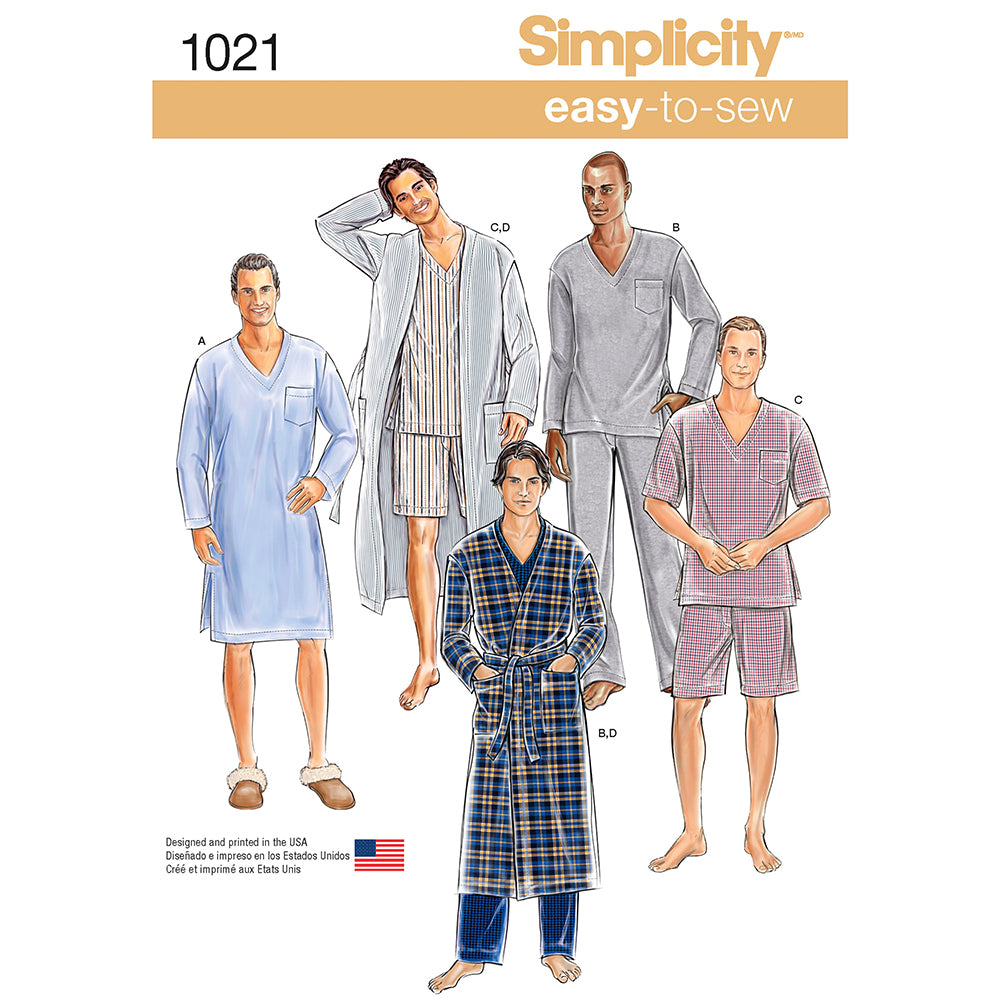 SIMPLICITY 1021 Men's Pajamas