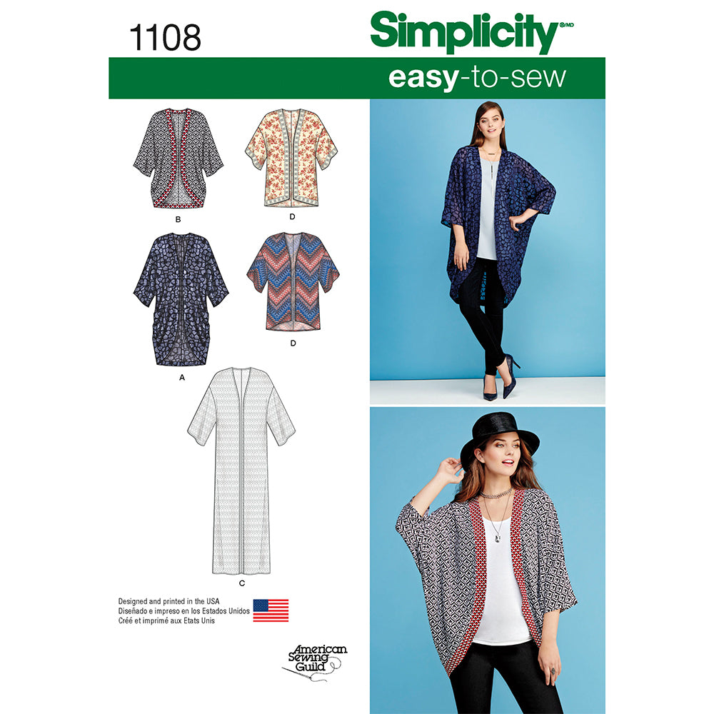 SIMPLICITY 1108 Misses' Top