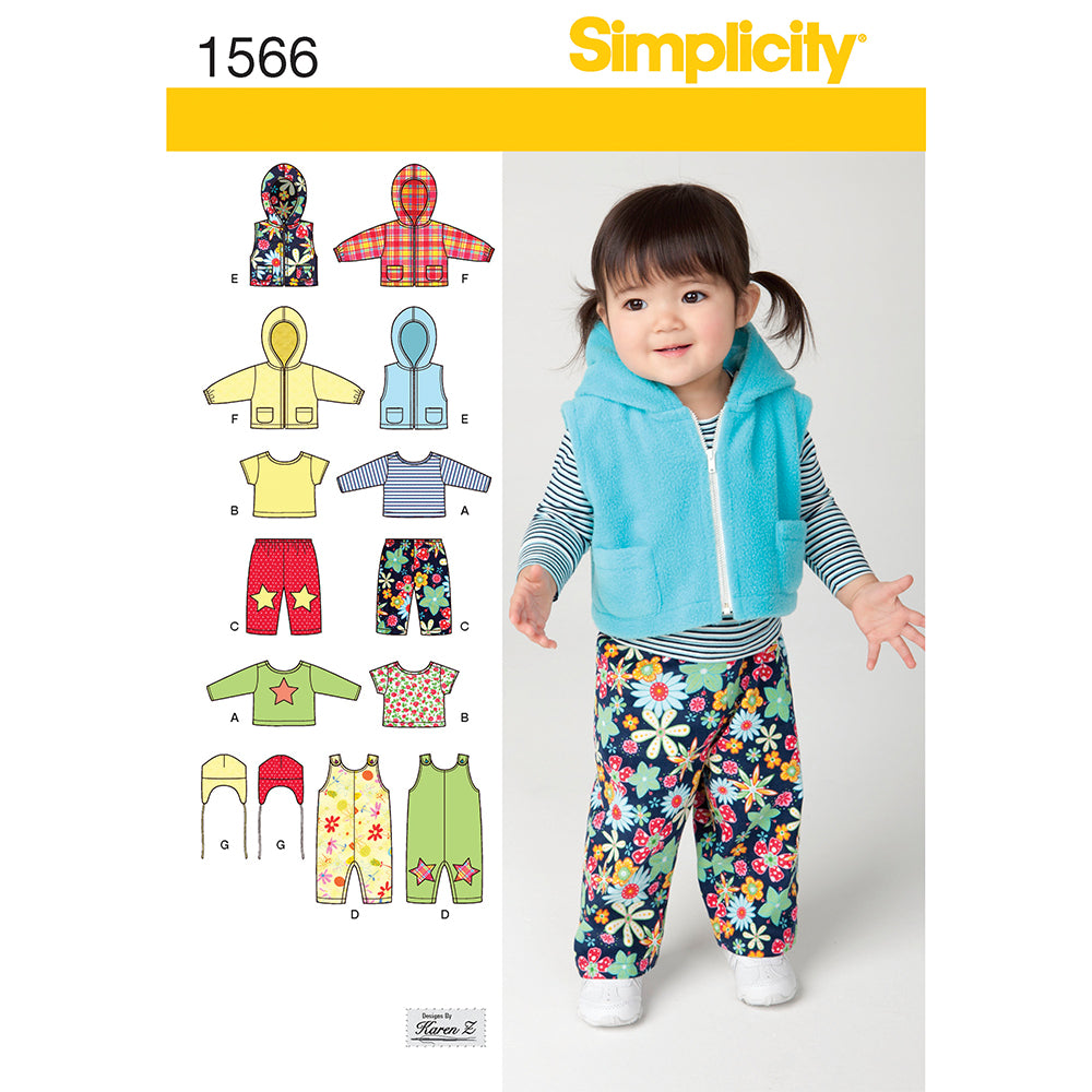 SIMPLICITY 1566 Babies' Sportswear