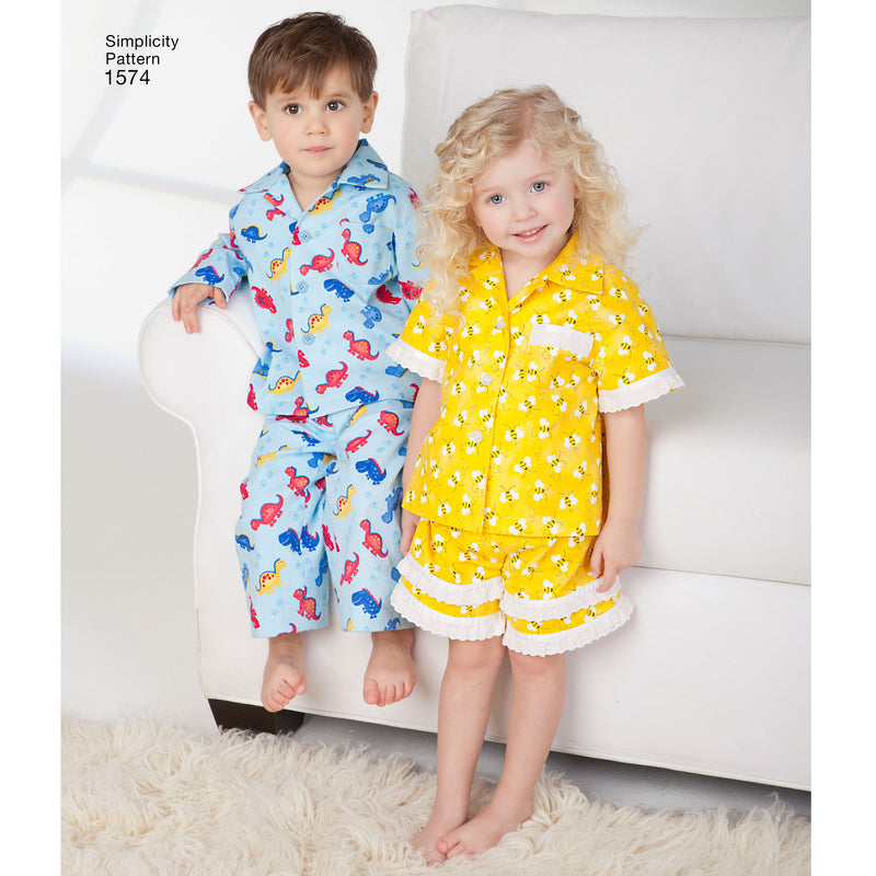 SIMPLICITY 1574 Toddlers' Sleepwear