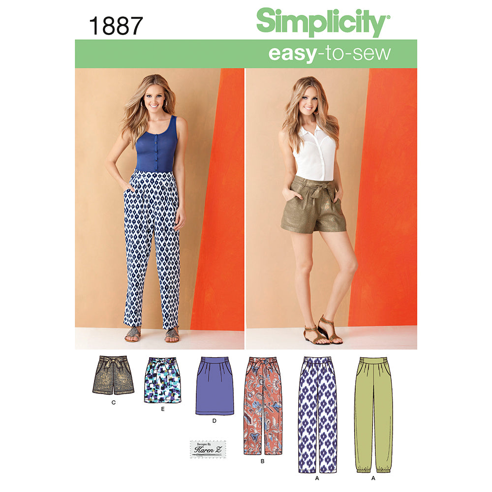 SIMPLICITY 1887 Misses' Skirt Pants