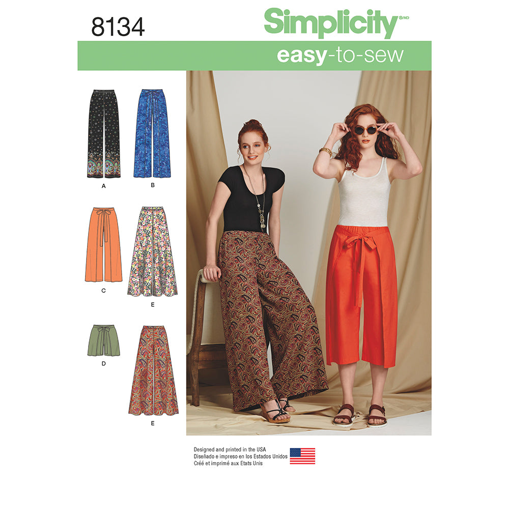SIMPLICITY 8134 Misses' Easy Pants Short