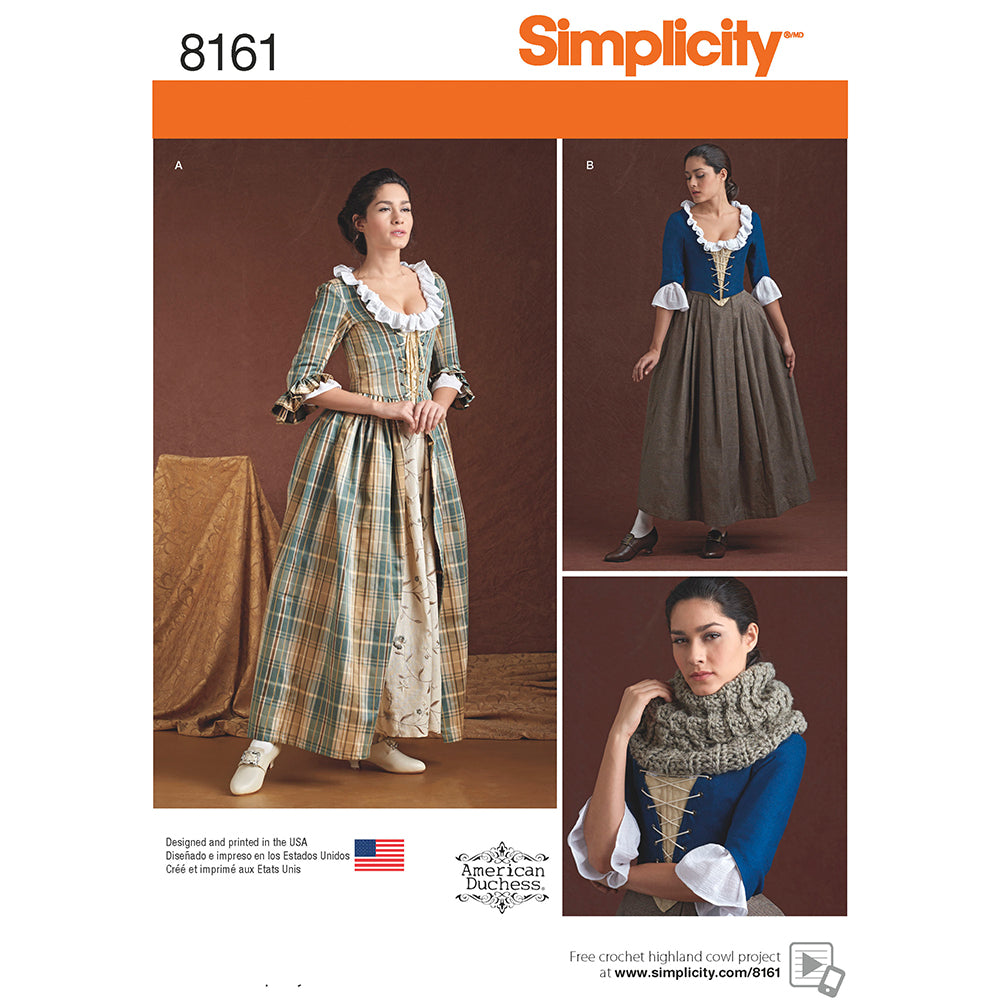 SIMPLICITY 8161 Misses ‘Historic Costume