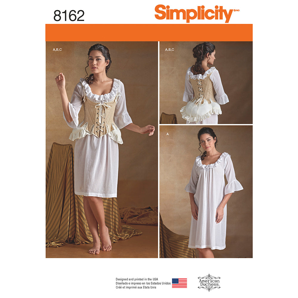 SIMPLICITY 8162 Misses' Corset Costume