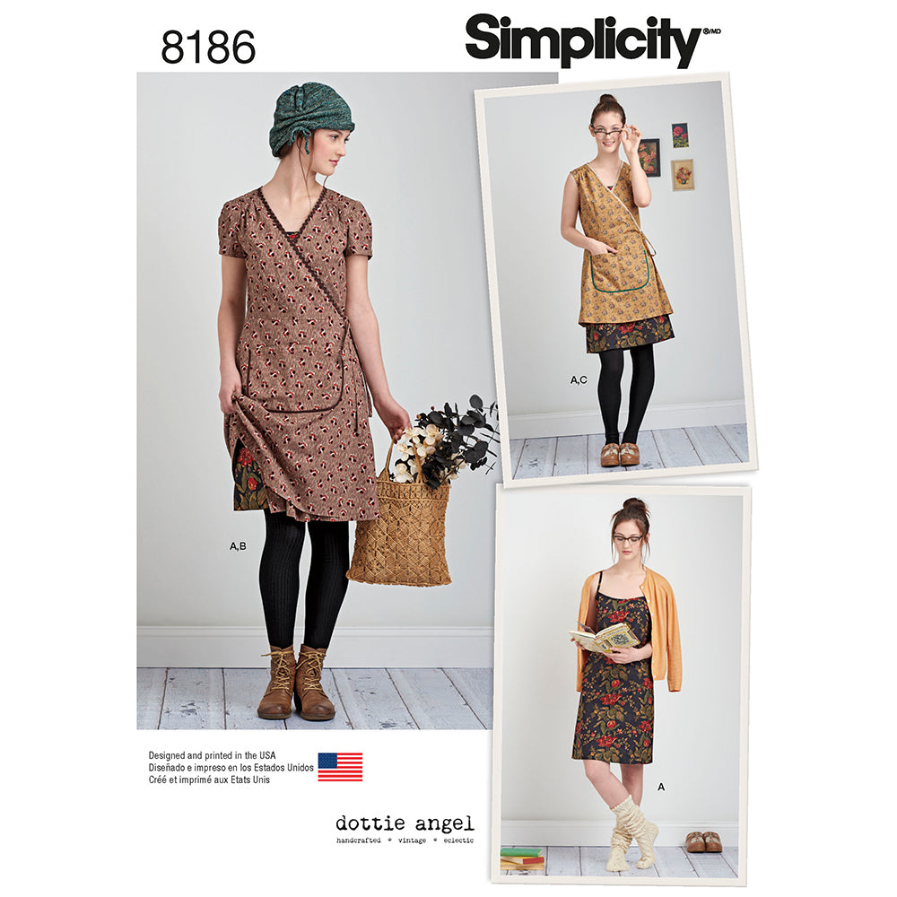 SIMPLICITY 8186 Misses' Dot Angel Frock