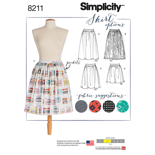 SIMPLICITY 8211 Misses' Easy Skirts